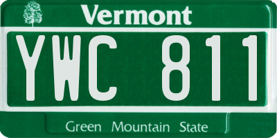 VT license plate YWC811