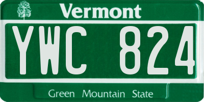VT license plate YWC824