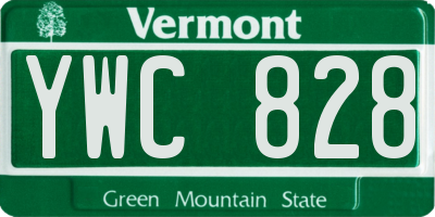 VT license plate YWC828