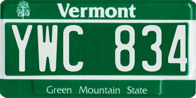 VT license plate YWC834