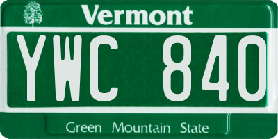 VT license plate YWC840