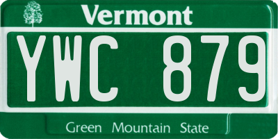 VT license plate YWC879