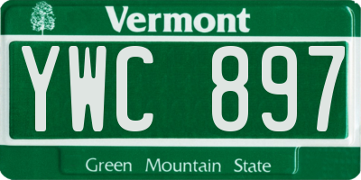 VT license plate YWC897