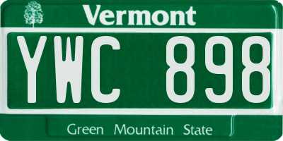 VT license plate YWC898
