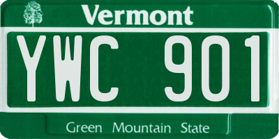 VT license plate YWC901