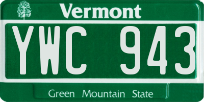 VT license plate YWC943