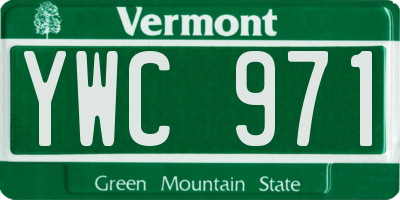 VT license plate YWC971