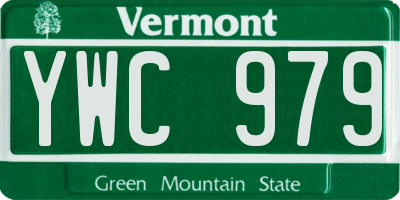 VT license plate YWC979