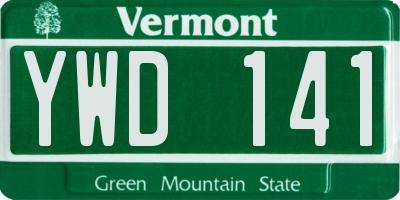 VT license plate YWD141