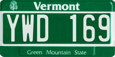 VT license plate YWD169