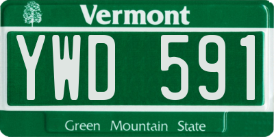 VT license plate YWD591