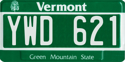 VT license plate YWD621