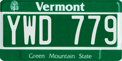 VT license plate YWD779
