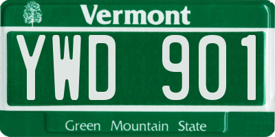VT license plate YWD901