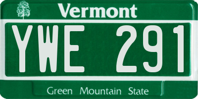 VT license plate YWE291