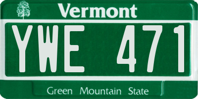 VT license plate YWE471