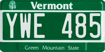 VT license plate YWE485
