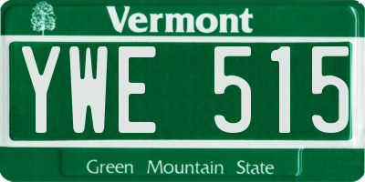 VT license plate YWE515