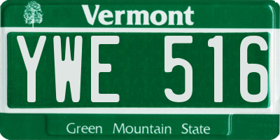 VT license plate YWE516