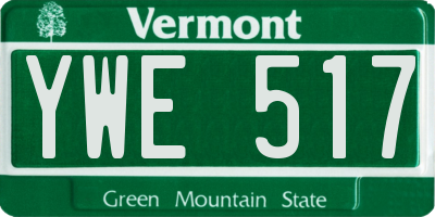 VT license plate YWE517