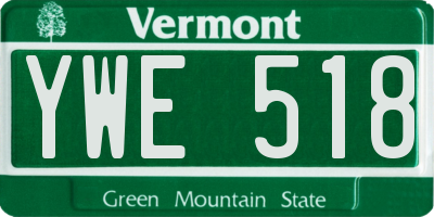VT license plate YWE518