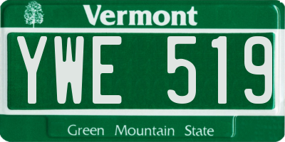 VT license plate YWE519