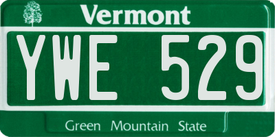 VT license plate YWE529