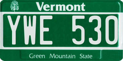 VT license plate YWE530