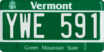 VT license plate YWE591