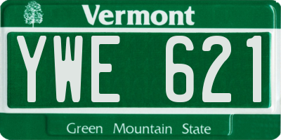 VT license plate YWE621