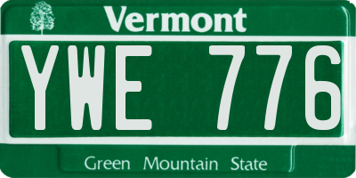 VT license plate YWE776