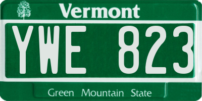 VT license plate YWE823