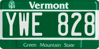 VT license plate YWE828