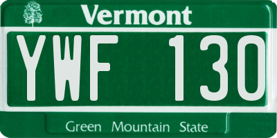 VT license plate YWF130