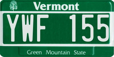 VT license plate YWF155