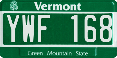 VT license plate YWF168