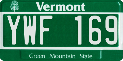VT license plate YWF169