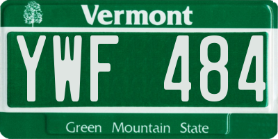 VT license plate YWF484
