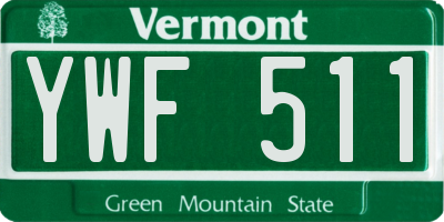 VT license plate YWF511