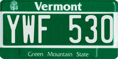 VT license plate YWF530