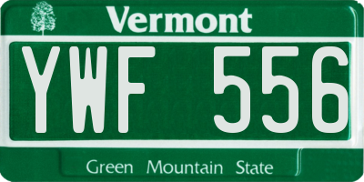 VT license plate YWF556