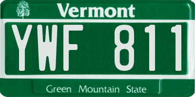 VT license plate YWF811