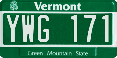 VT license plate YWG171