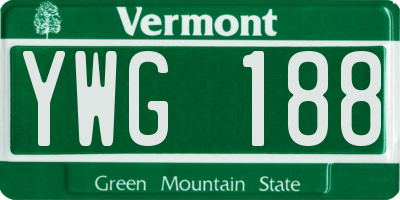 VT license plate YWG188