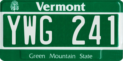 VT license plate YWG241