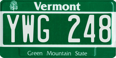 VT license plate YWG248