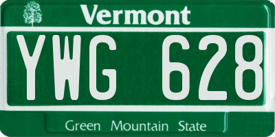 VT license plate YWG628