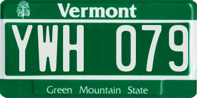VT license plate YWH079