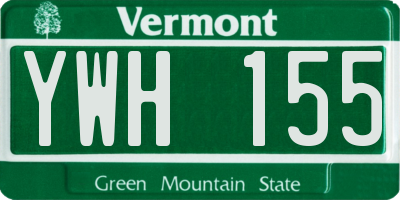 VT license plate YWH155