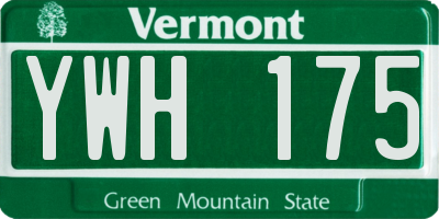 VT license plate YWH175